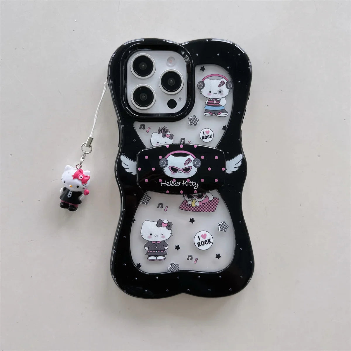 New Cute Cartoon Three-Dimensional Bow-Tied Leopard Print Kitty Phone Case For iPhone