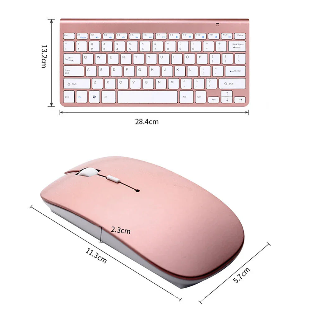 Wireless Portable Ultra Thin Keyboard and Mouse Set
