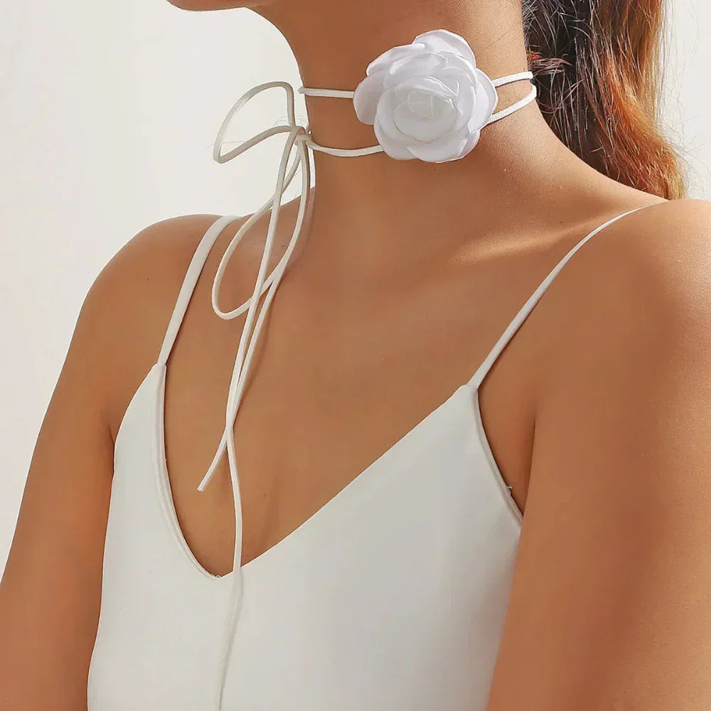 Punk Rose Choker Neck Tie