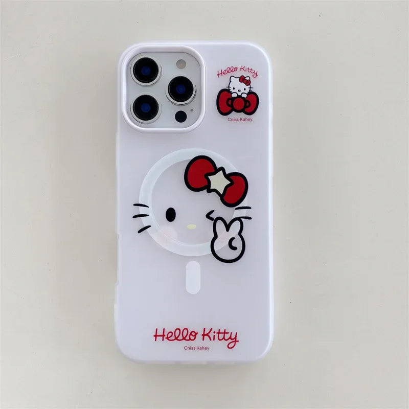 Kawaii Hello Kitty Magsafe Magnetic Phone Case For iPhone