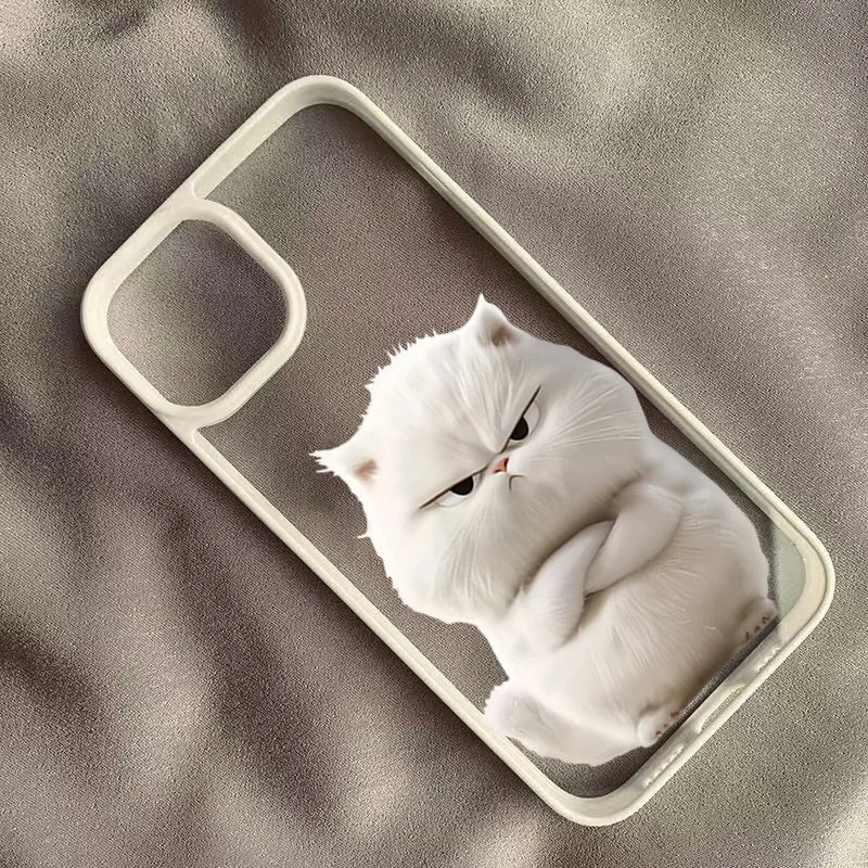 Funny Cool Cat Clear Phone Case