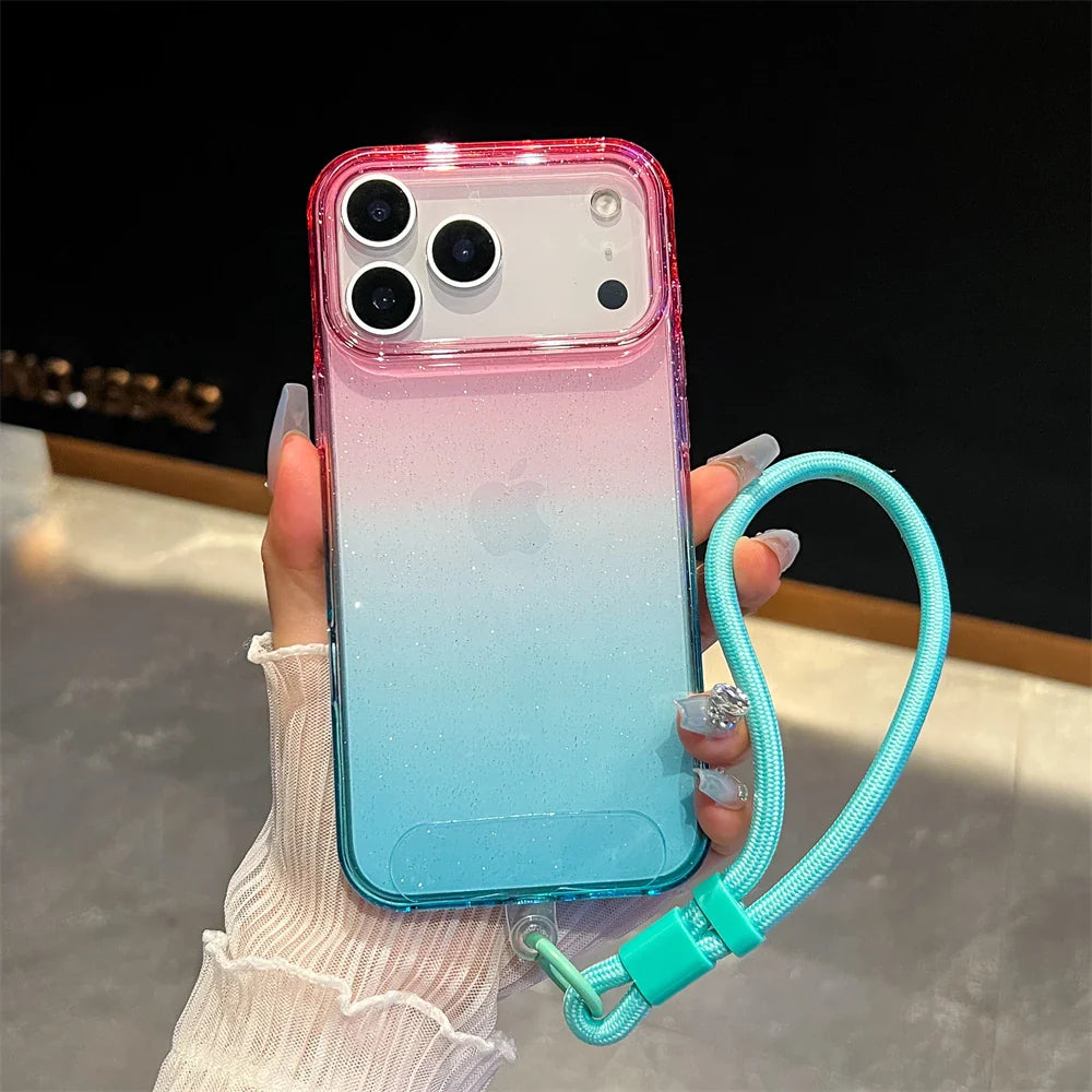 Gradient Colorful Transparent Phone Case For iPhone