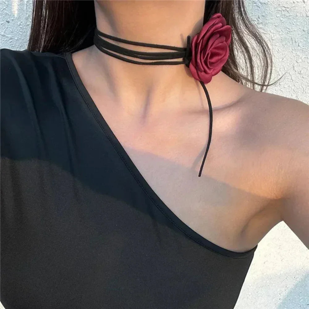 Punk Rose Choker Neck Tie