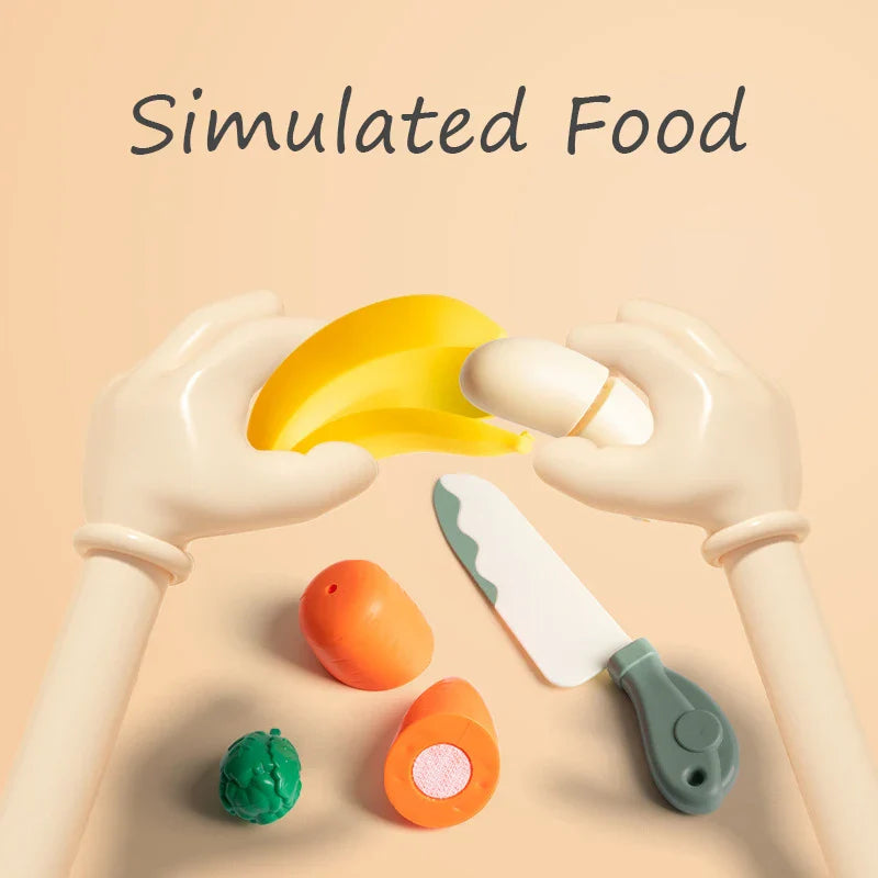 Kids Pretend Play Kitchen Set – Simulation Fruits and Vegetables Toys