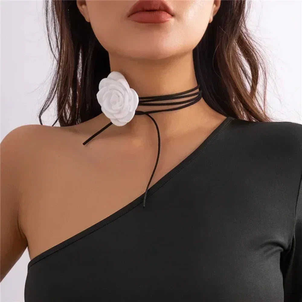 Punk Rose Choker Neck Tie