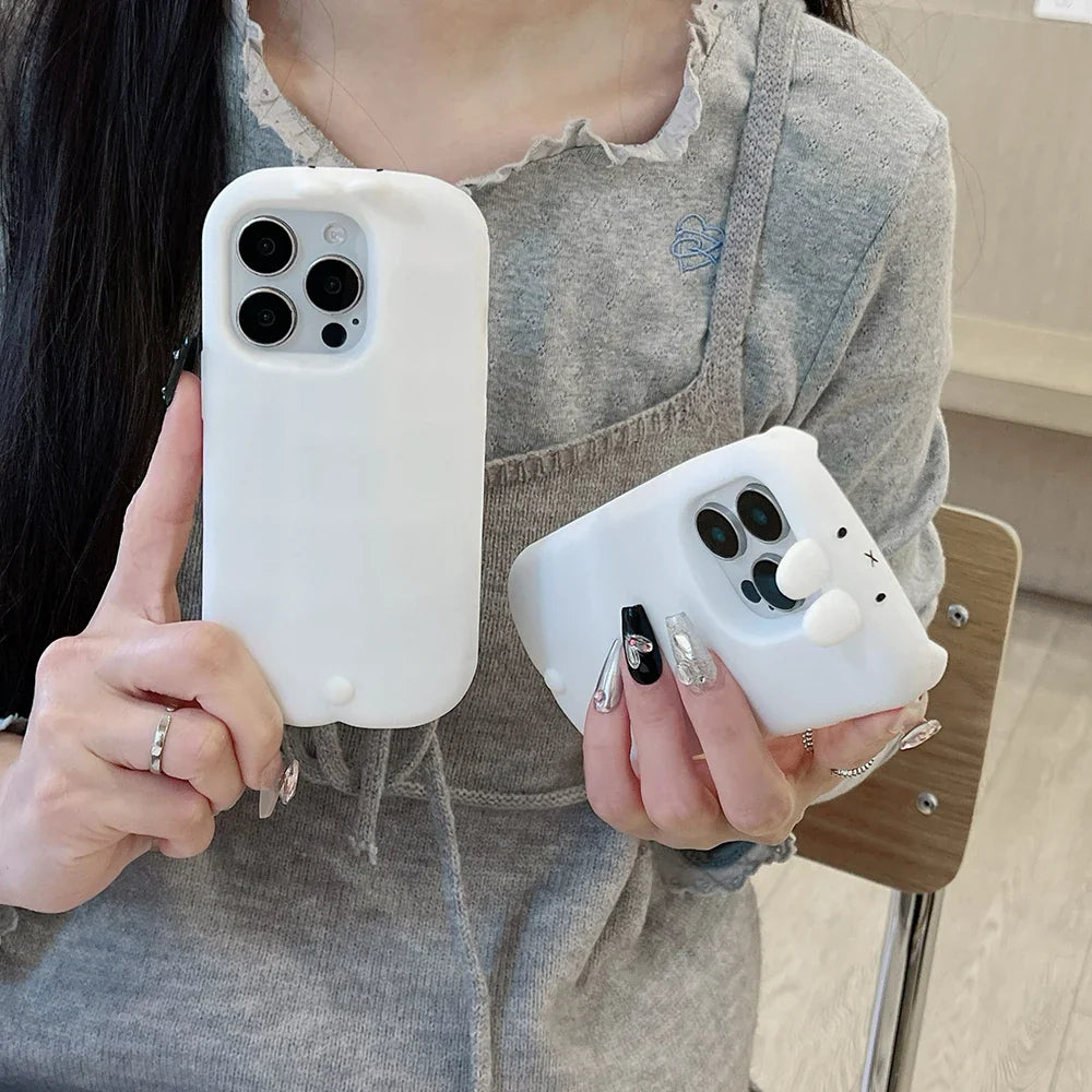 Funny 3D Cartoon Sleep Rabbit Phone Case