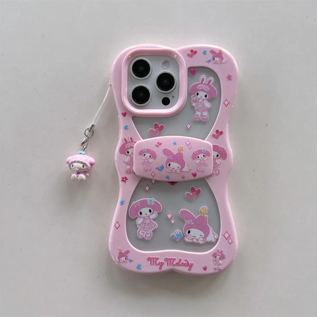 New Cute Cartoon Three-Dimensional Bow-Tied Leopard Print Kitty Phone Case For iPhone