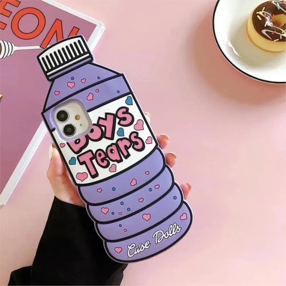Funny 3D Cartoon Water Bottle Phone Case