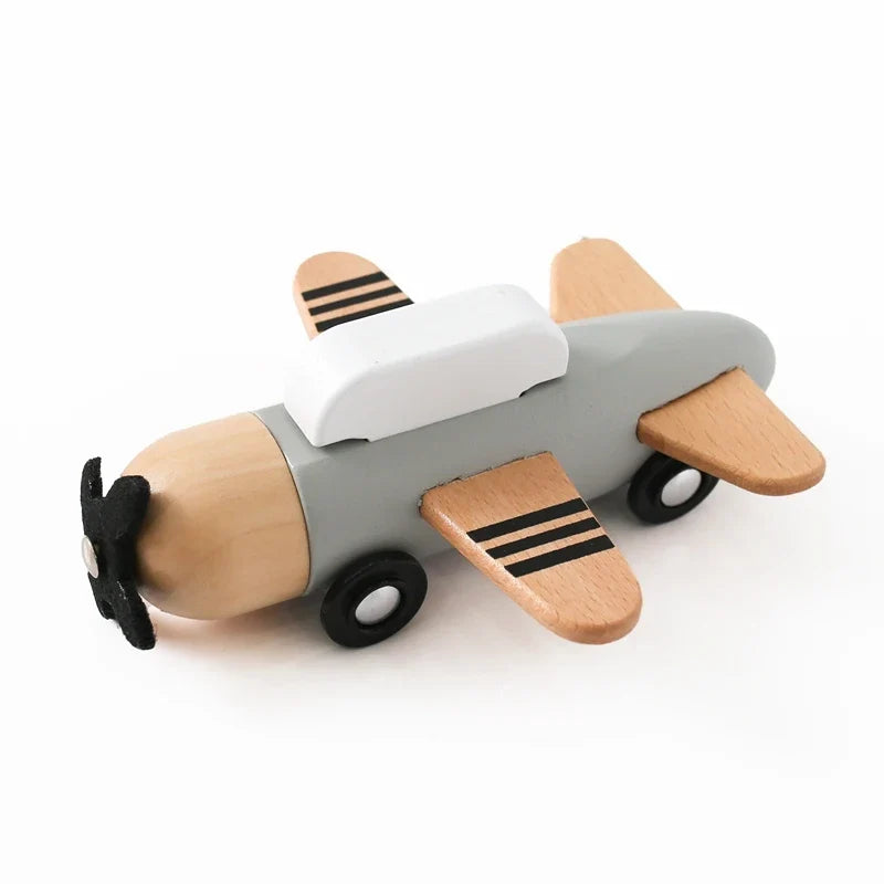 Wooden Airplane Toy – Educational Wooden Plane Model for Kids