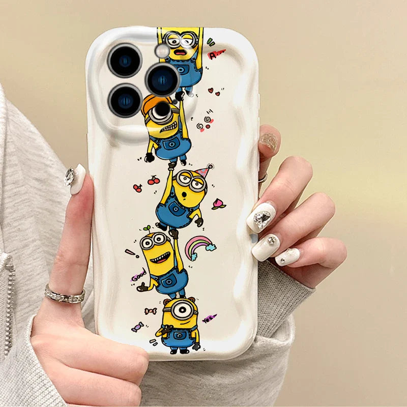 Cute Minions Cartoon Wave Phone Case