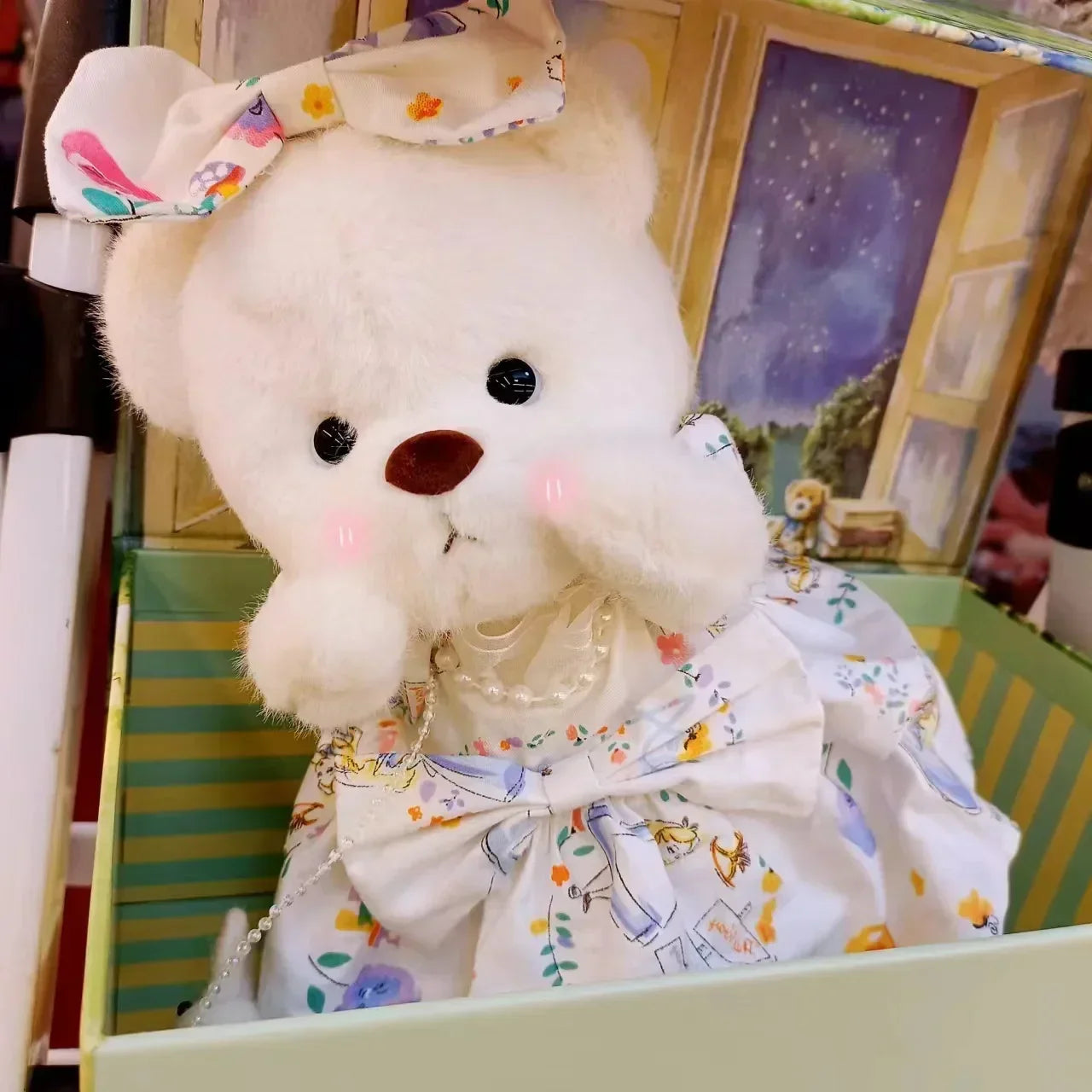 Teddy Bear Plush Doll with Changeable Clothes