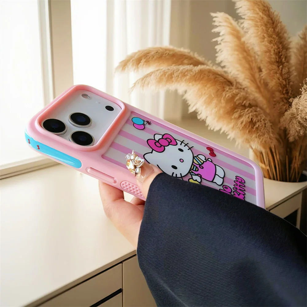 Cute Cartoon Hello Kitty Pink Phone Case For iPhone