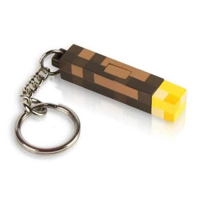 Minecraft Glow Keychain Torch Pendant Gift
