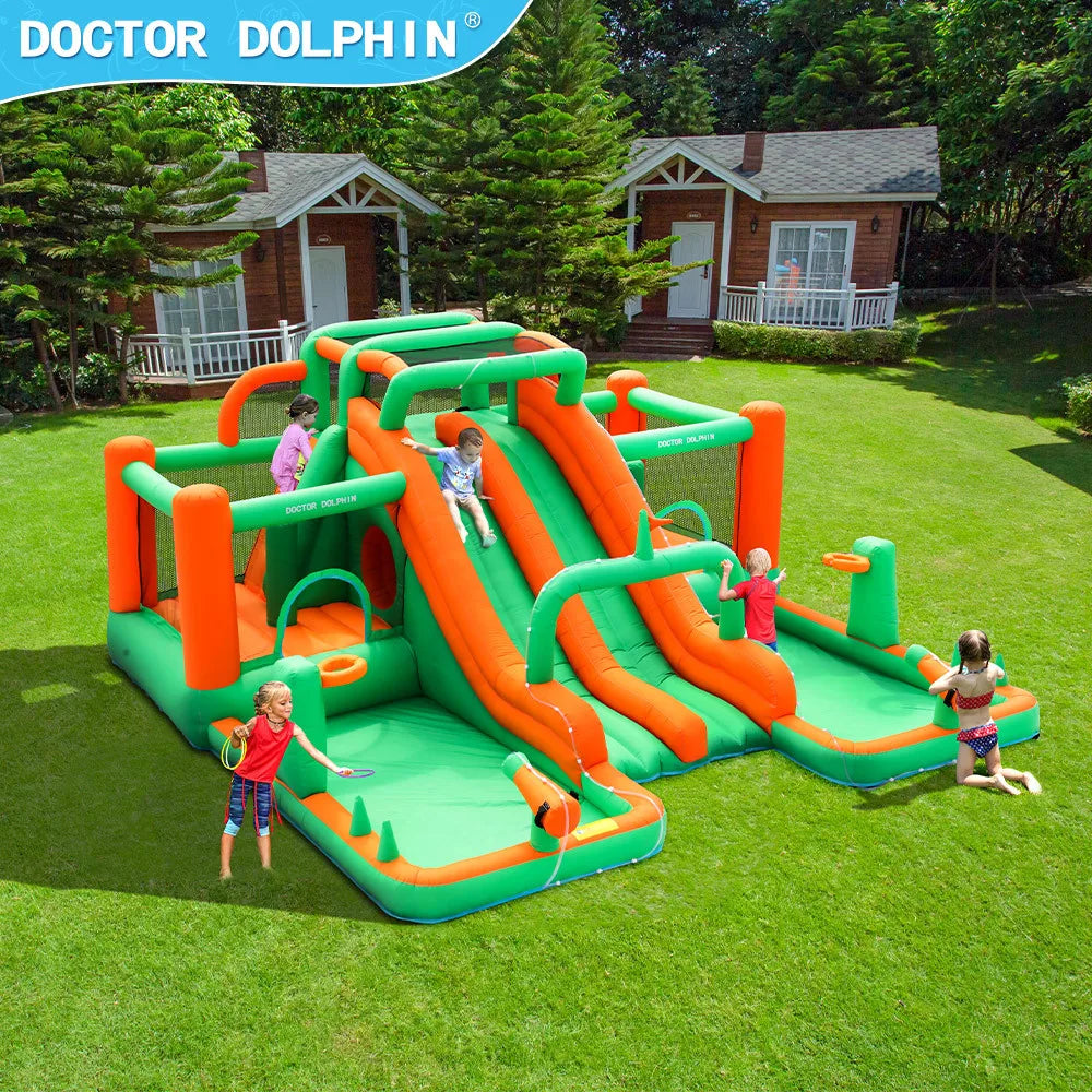 Premium Outdoor Inflatable Bounce House with Water Slide