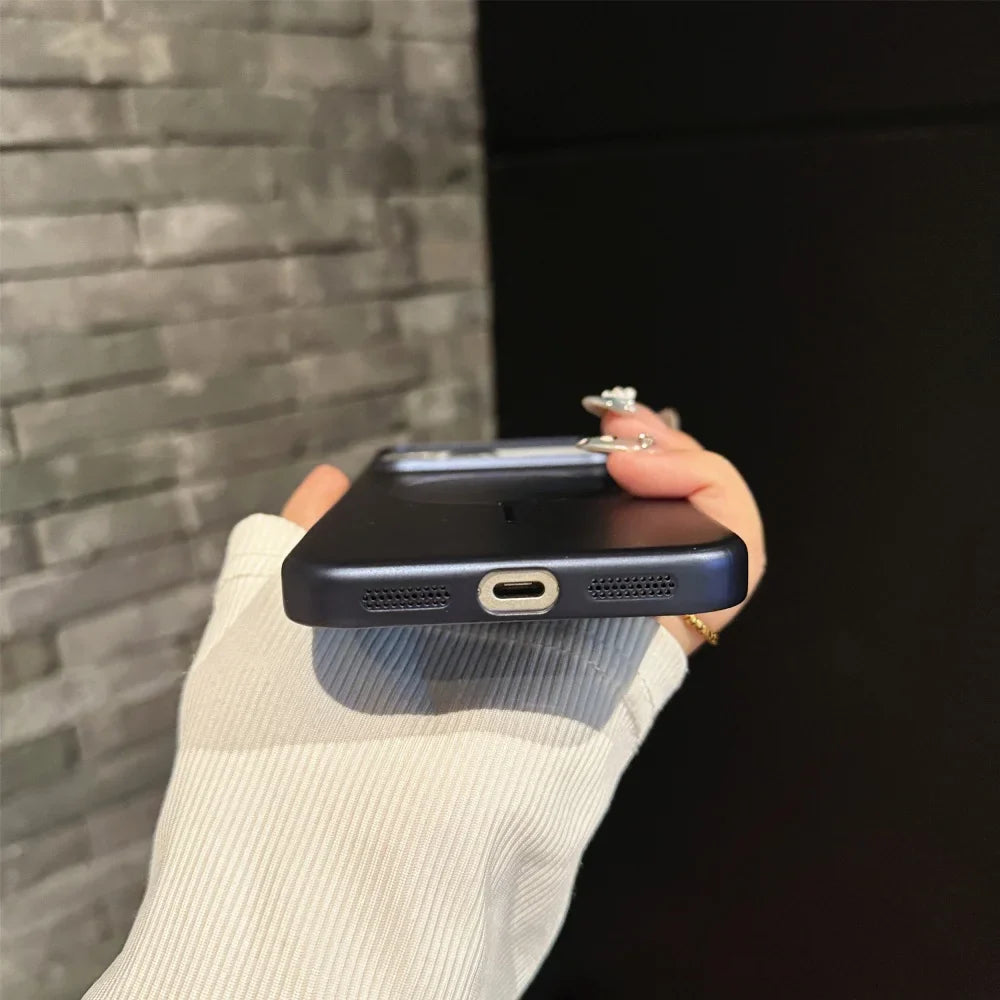 Ultra Thin Metallic Paint Magnetic Case For iPhone