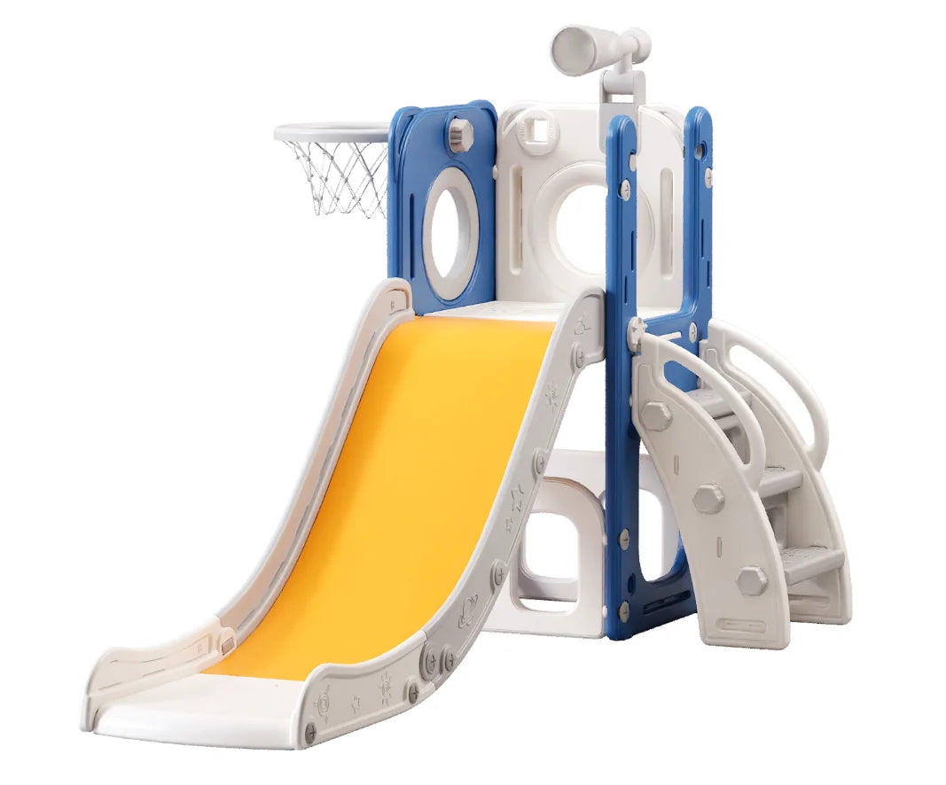 Toddler Playset with Slide and Basketball Hoop