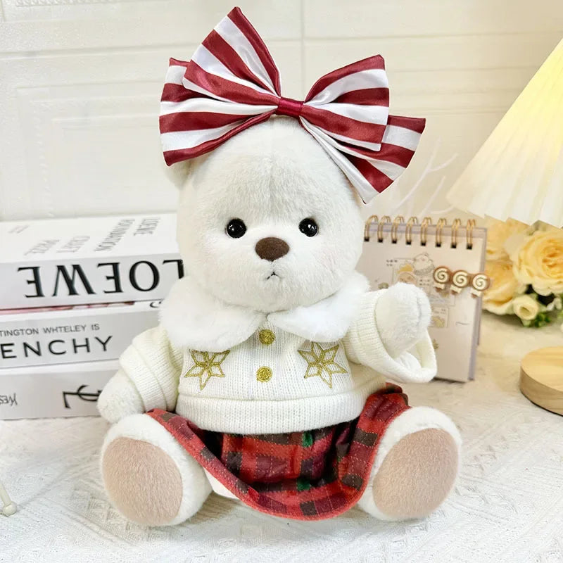 Teddy Bear Plush Doll with Changeable Clothes