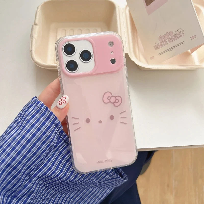 Kawaii Sweet Pink Cartoon Cute Hello Kitty Cat Phone Case For iPhone
