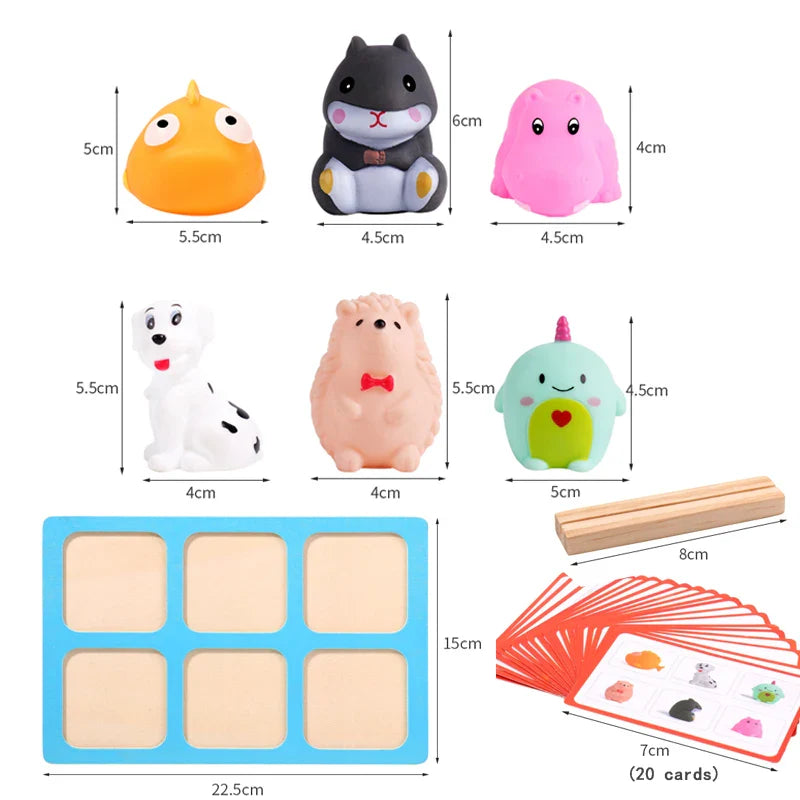 Animal Matching Game Sensory Educational Toy