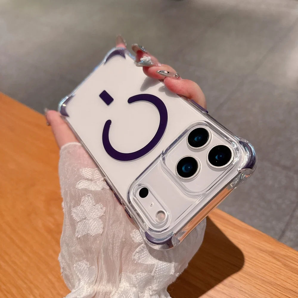 Frame Bumper Transparent For MagSafe Case For iPhone