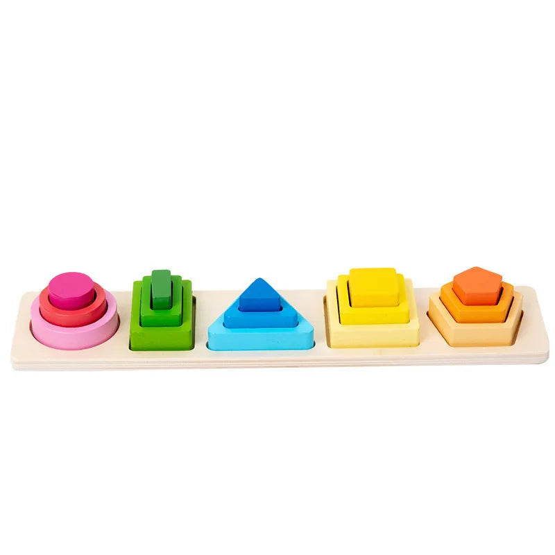 Montessori Wooden Shape Sorting Puzzle – Magnetic Fishing Educational Toy