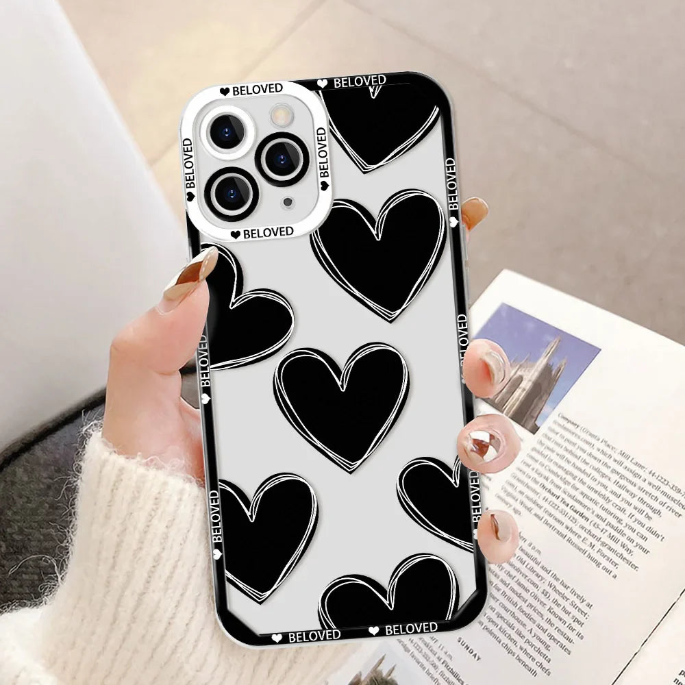 Daisy Flowers Love Heart Cover Coque Phone Case