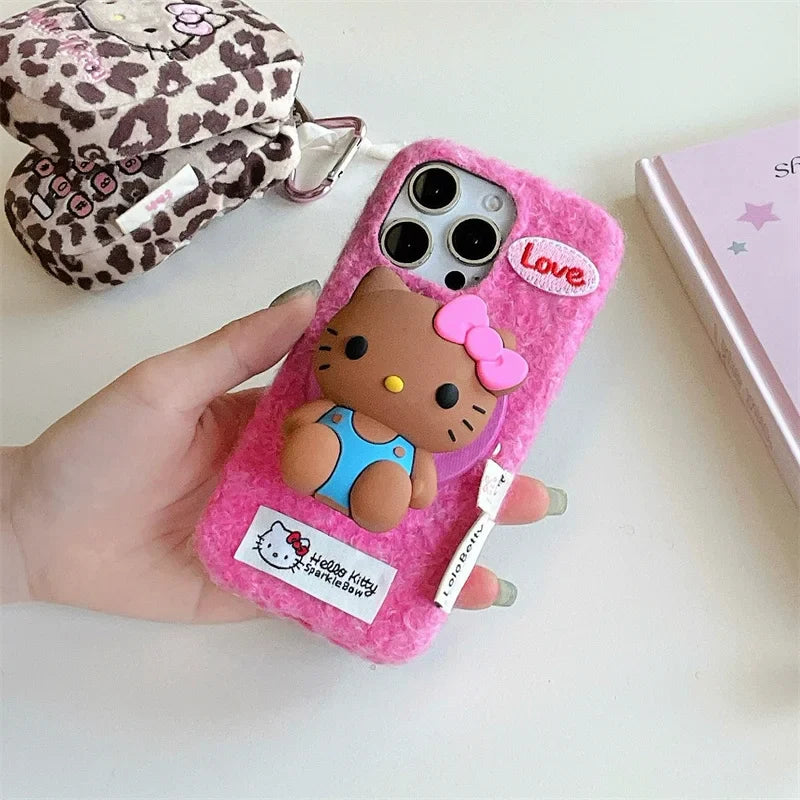 Fashion Winter Cloth Fabrci Magnetic Phone Case For iPhone