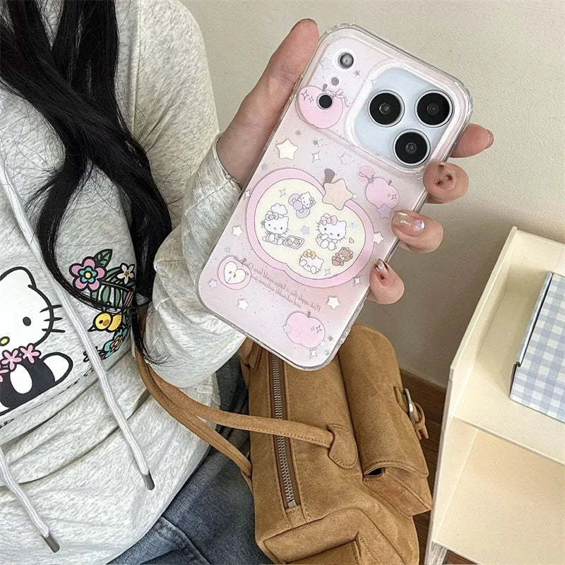 Korean Cute Pink Hellokitty Phone Case For iPhone