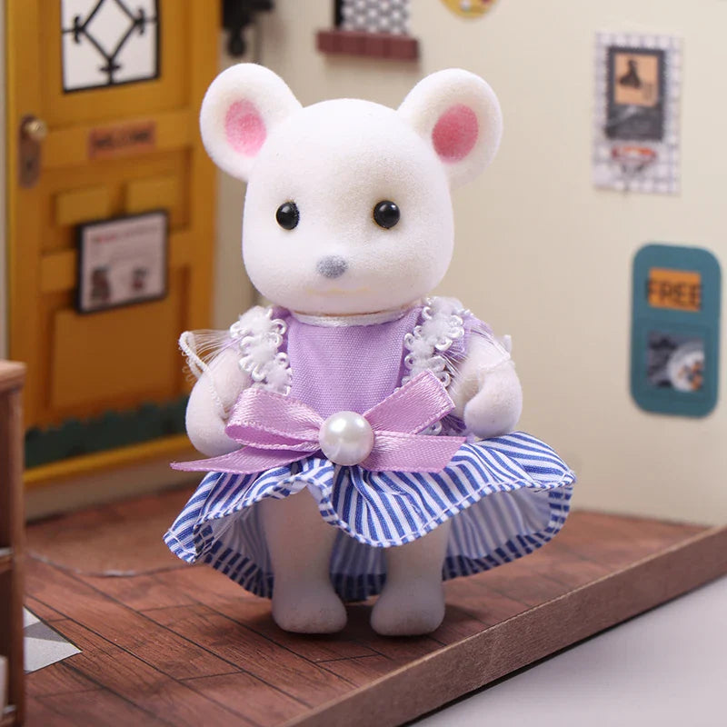 Miniature Dollhouse Rabbit Family Critters – DIY Playset for Kids