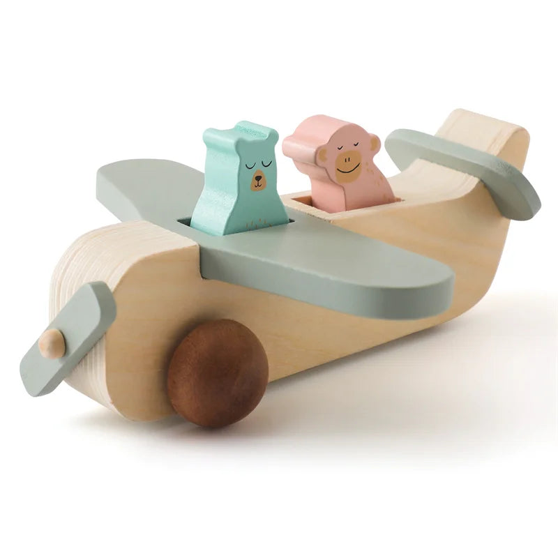 Wooden Airplane Toy – Educational Wooden Plane Model for Kids