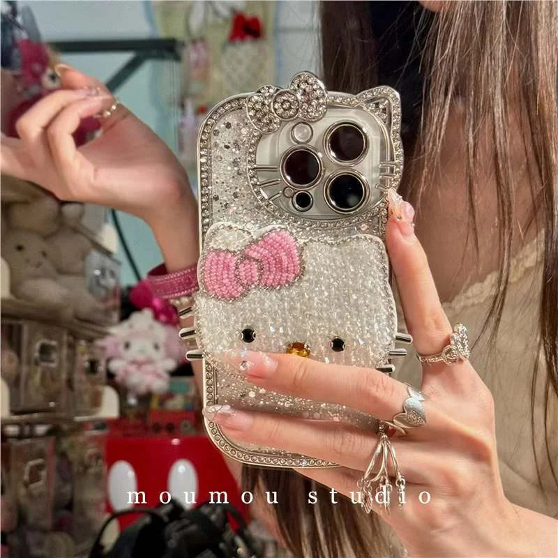 Luxury Hello Kitty Shinny Diamonds Original Case For iPhone