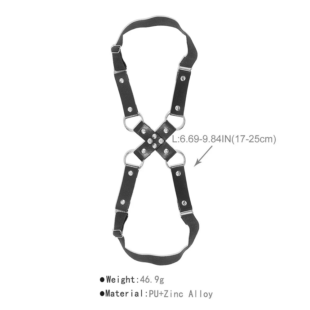 Punk Goth Faux Leather Thigh Garter