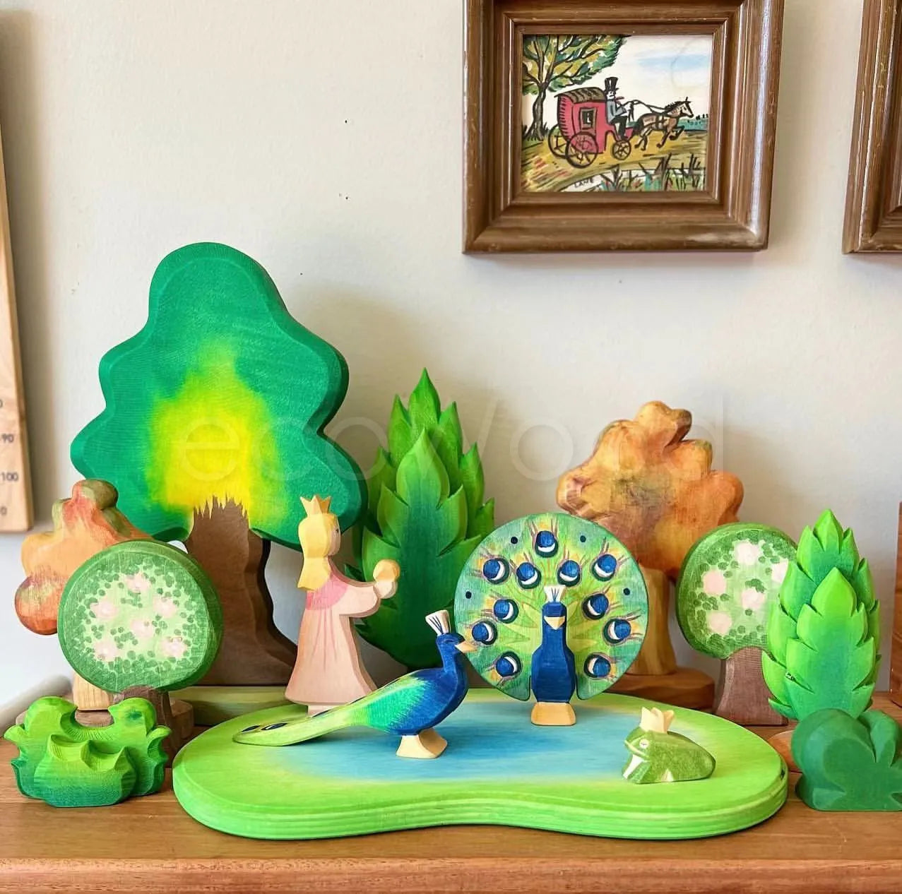 Kids Wooden Scene Building Toy Set – Montessori Pretend Play Educational Toys