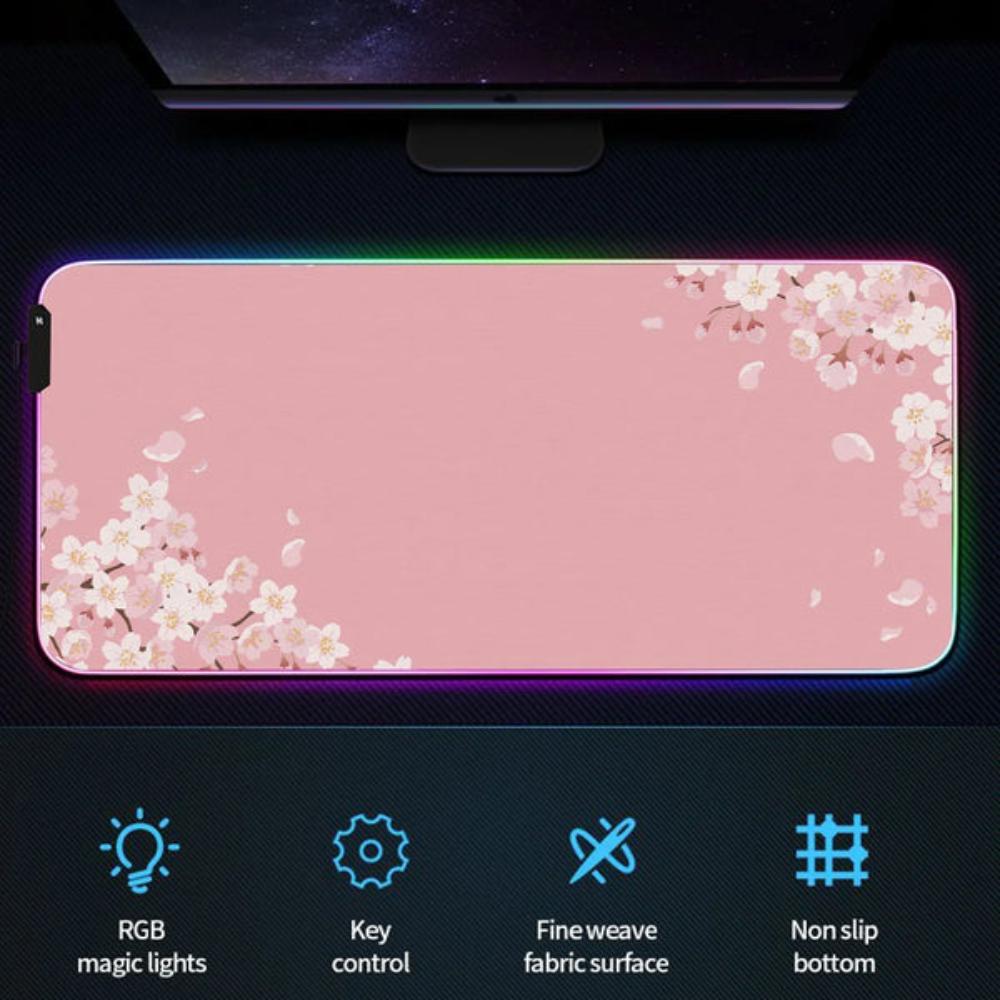 RGB Pink Gaming Mouse Pad