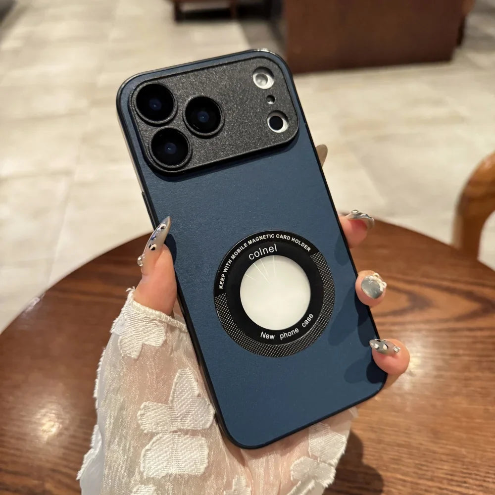 Magsafe Bracket Holder Leather Case For iPhone