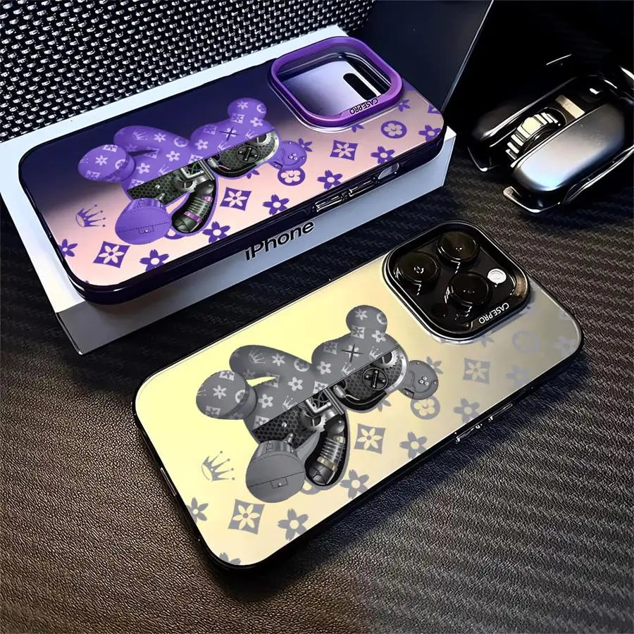 Fashion Cute R-Robert Bear Phone Case For iPhone