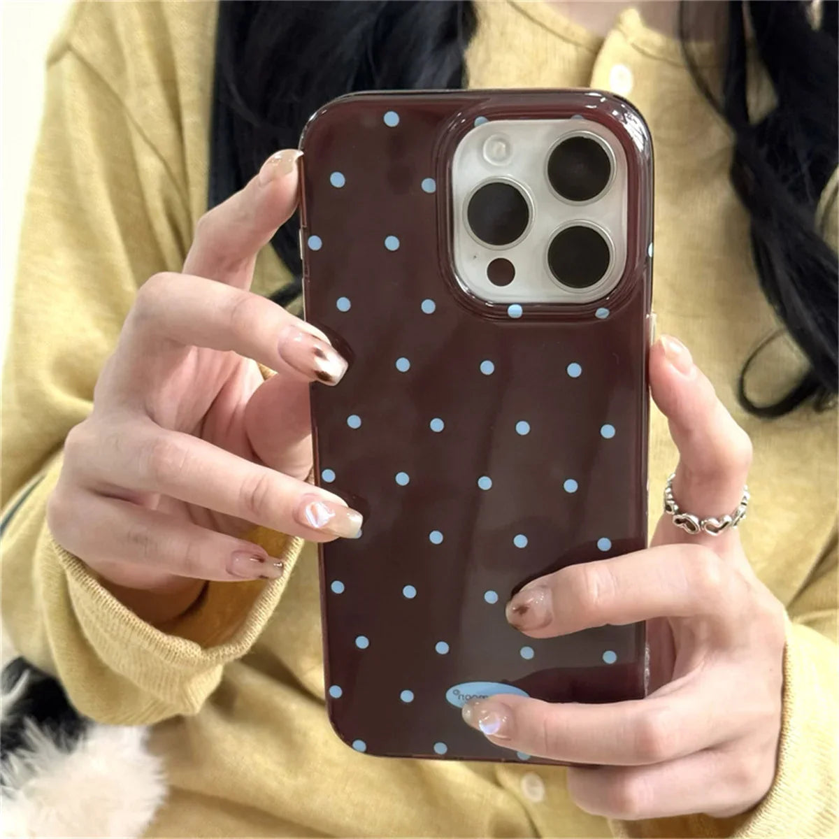 Korean Cute Polka Dot Phone Case For iPhone