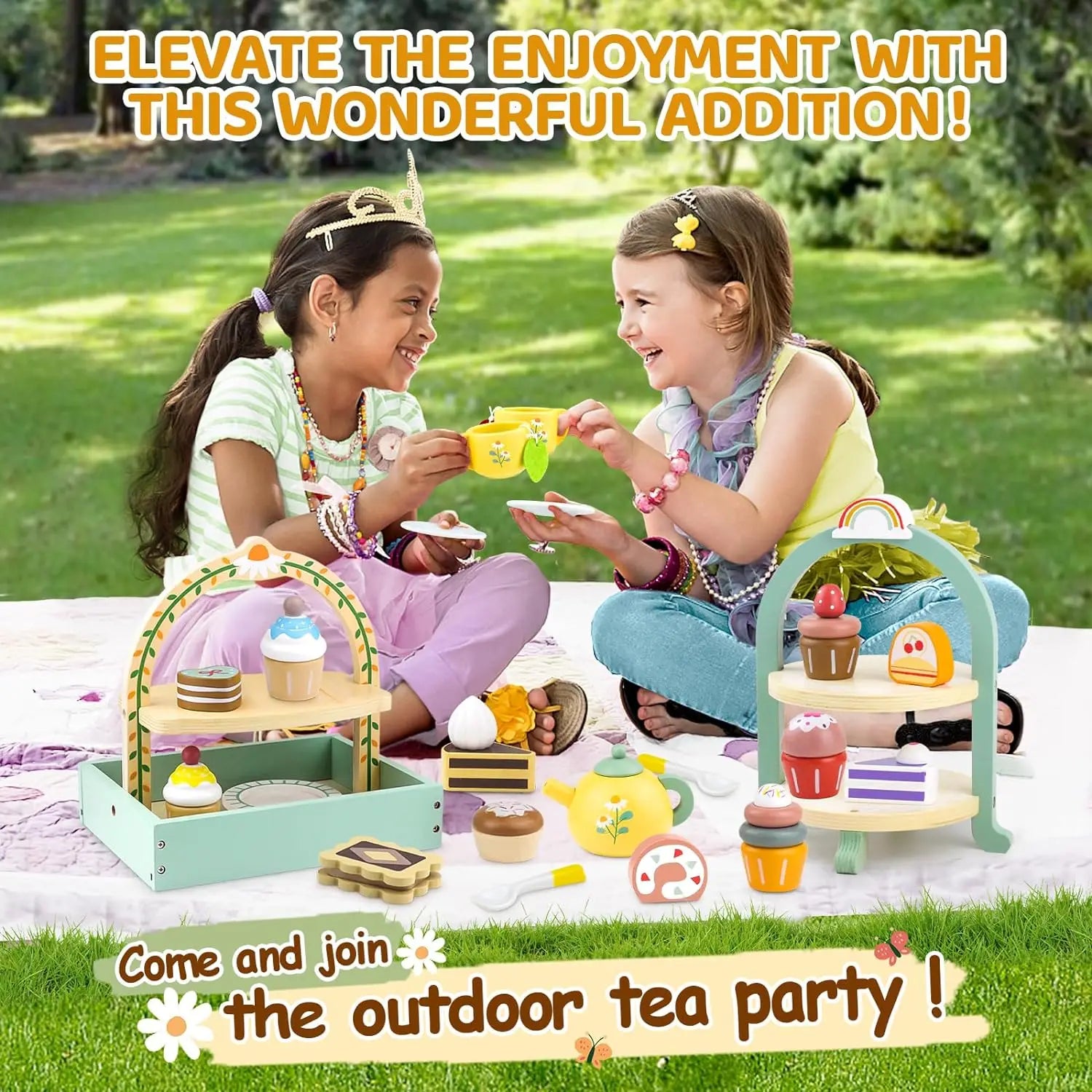 Kids Afternoon Tea Play Set – Pretend Play Kitchen Toy for Girls