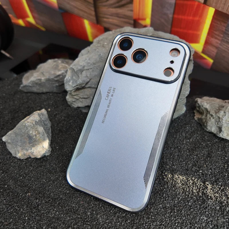 Shockproof Alloy Matte Metal Phone Case For iPhone