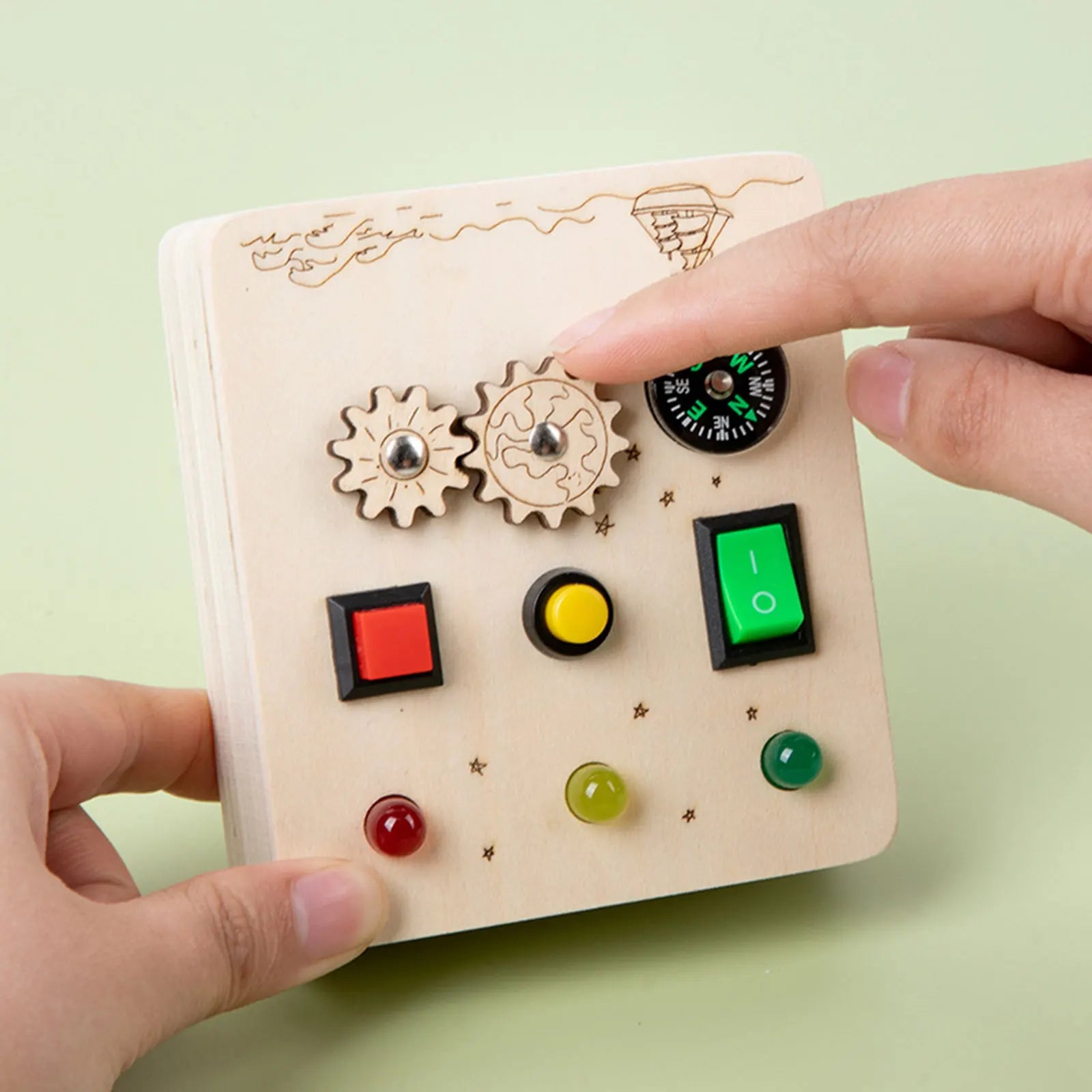 LED Light Switch Busy Board – Educational Toy for Toddlers