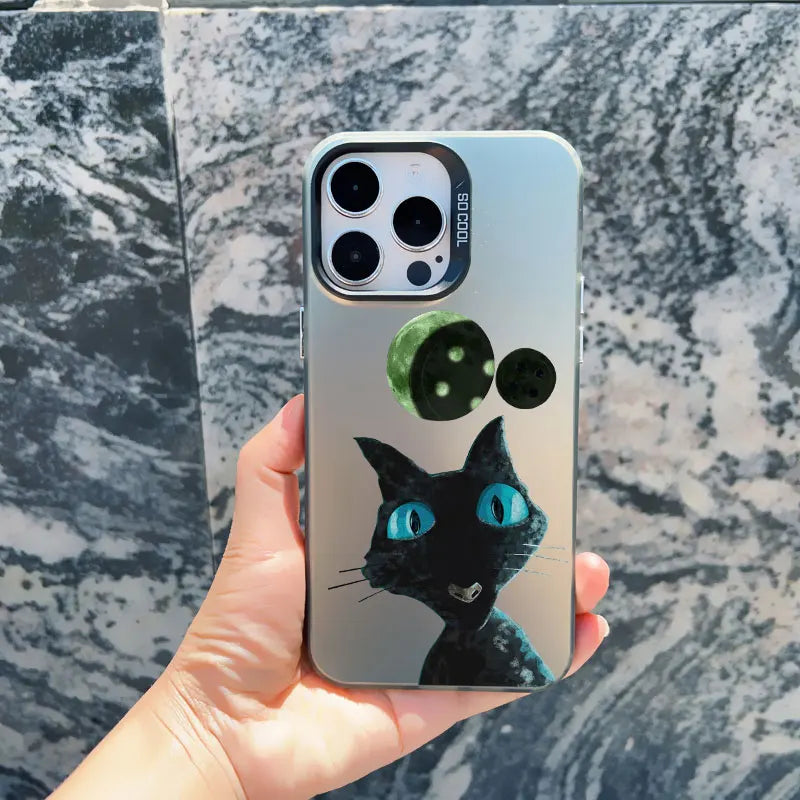 Naughty Kitten Funny Cat Art Phone Case For iPhone