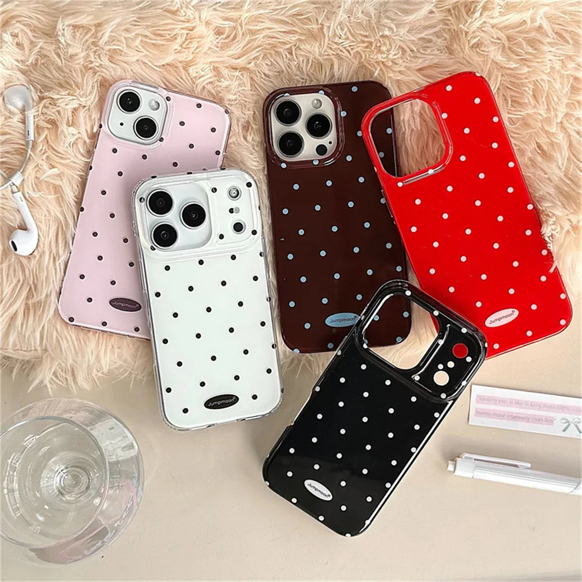 Korean Cute Polka Dot Phone Case For iPhone