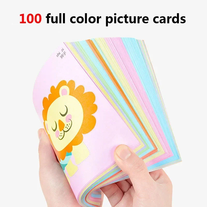 Cartoon Colorful Paper Folding & Cutting Toy Set