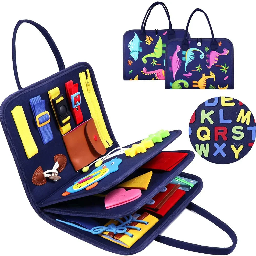 Busy Board Felt Cloth Book – Educational Toy for Toddlers