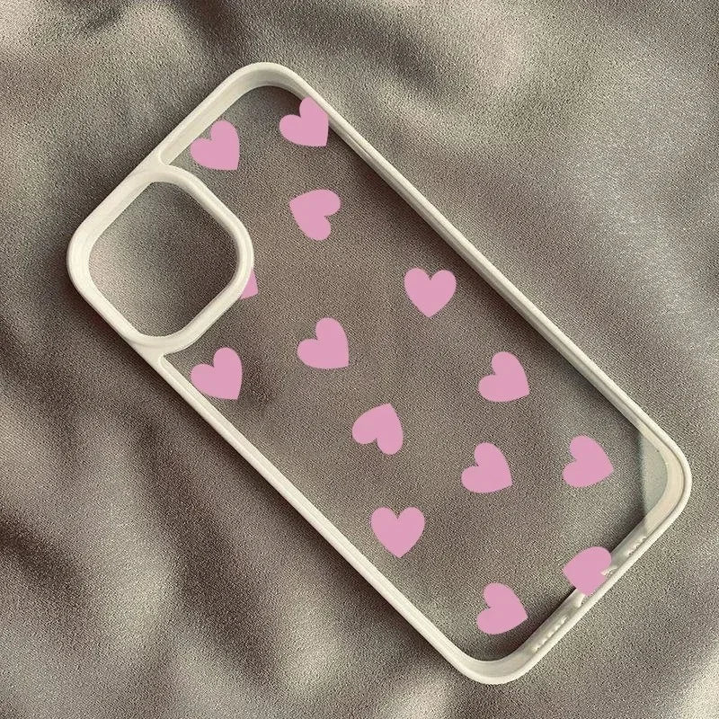 Cute Wine Red Love Heart Phone Case