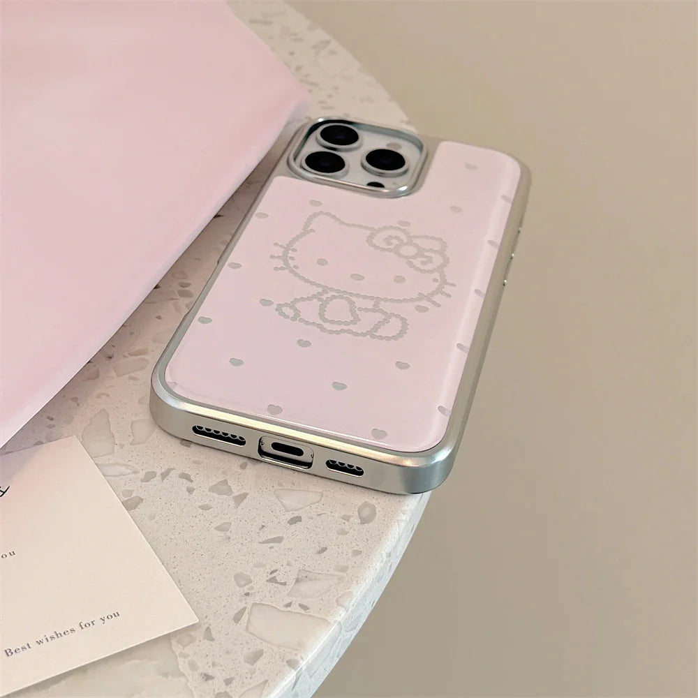 Luxury Plating Candy Cute Hello Kitty Phone Case