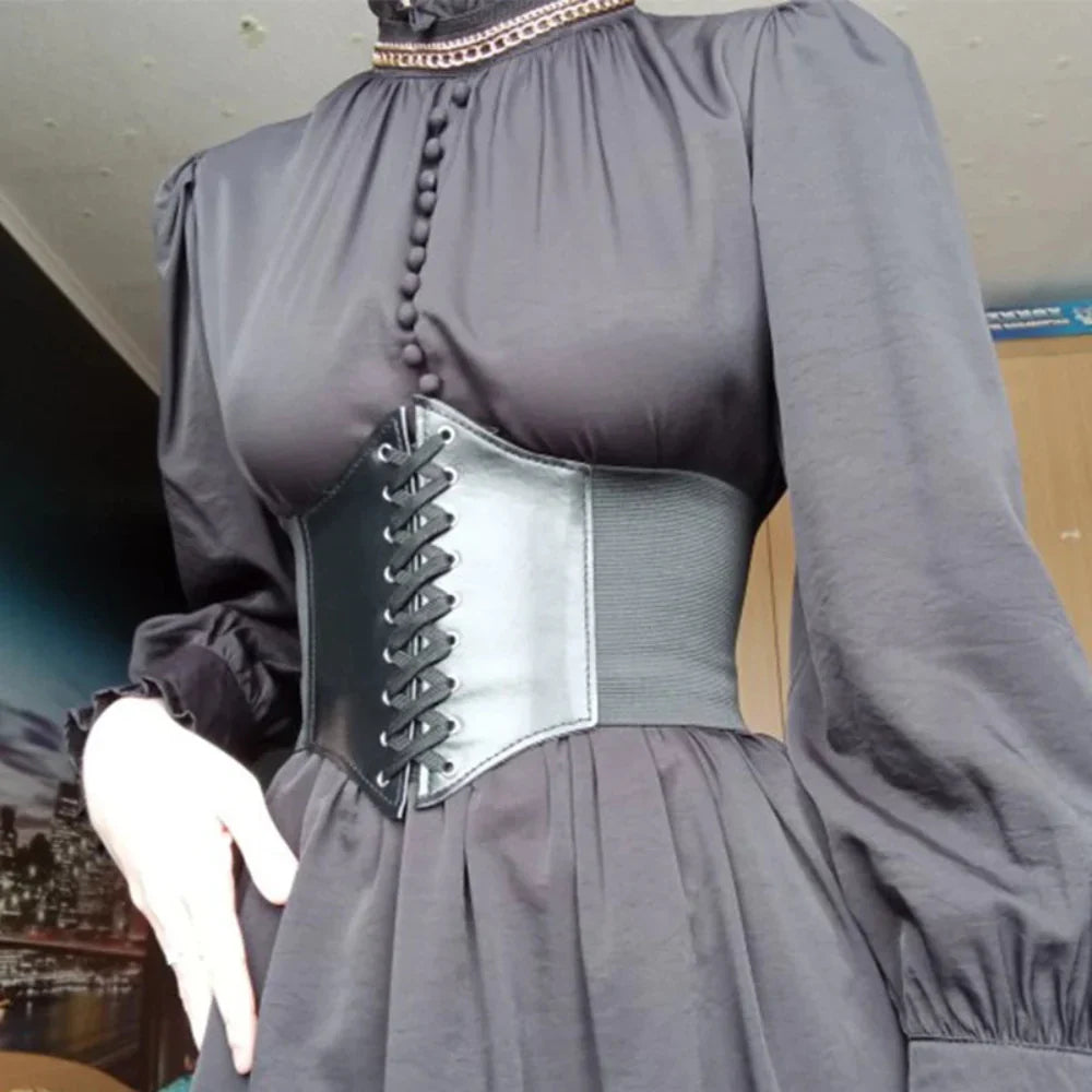 Punk Wide Kris Kros Leather Corset