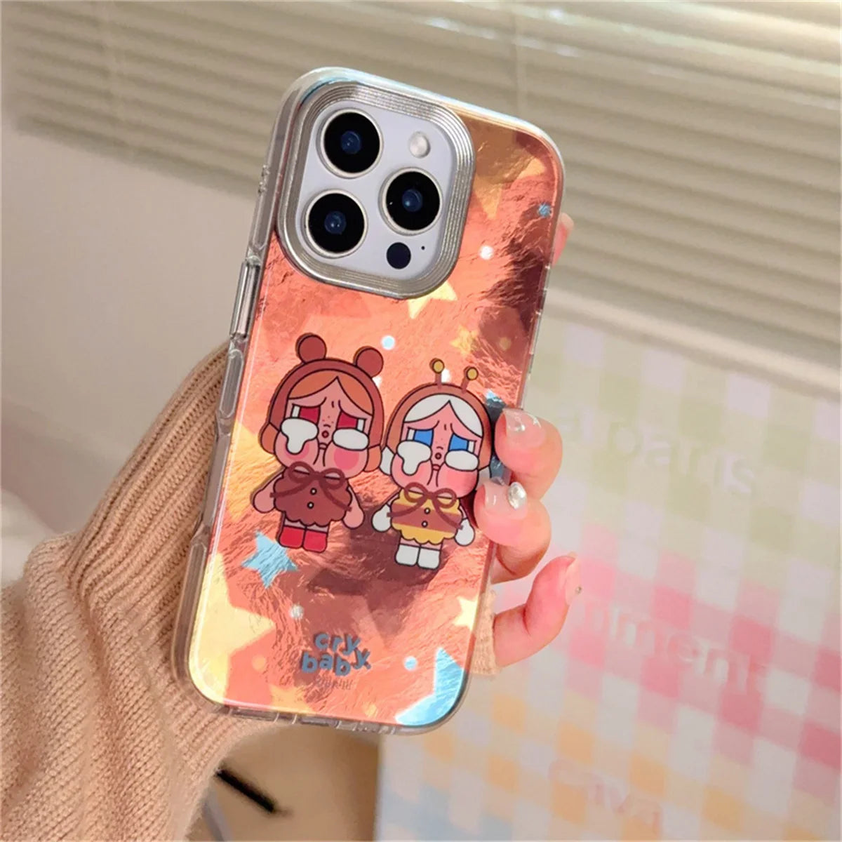 Kawaii Brown Girl Cartoon Phone Case For iPhone