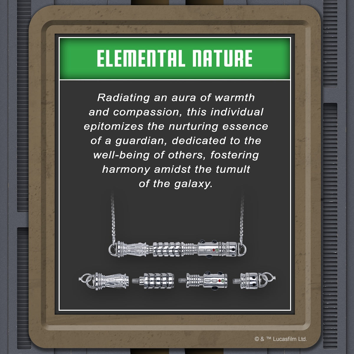 Star Wars X RockLove LIGHTSABER WORKSHOP Elemental Nature Lightsaber Necklace