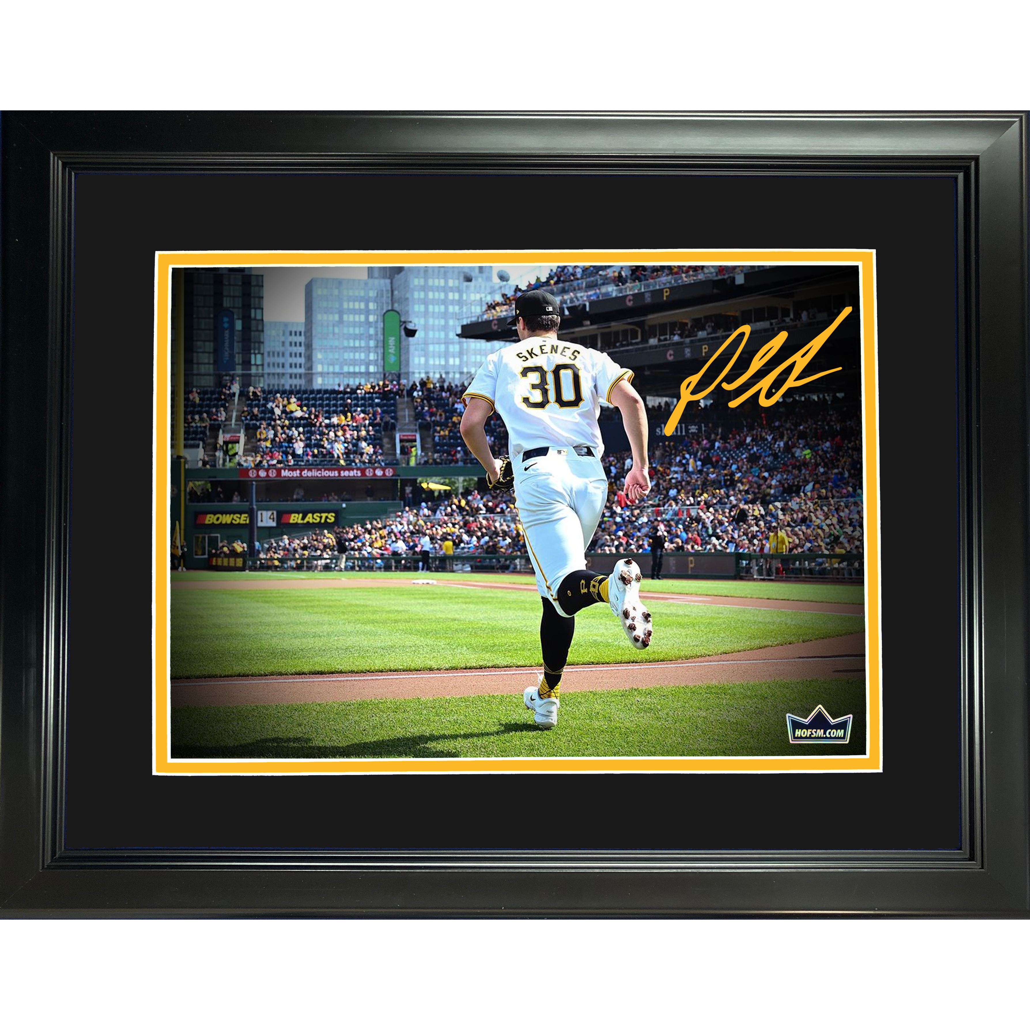 Framed Paul Skenes MLB Debut Pittsburgh Pirates Facsimile Laser Engraved Signature Auto 11"x14" Baseball Photo HOFSM Holo